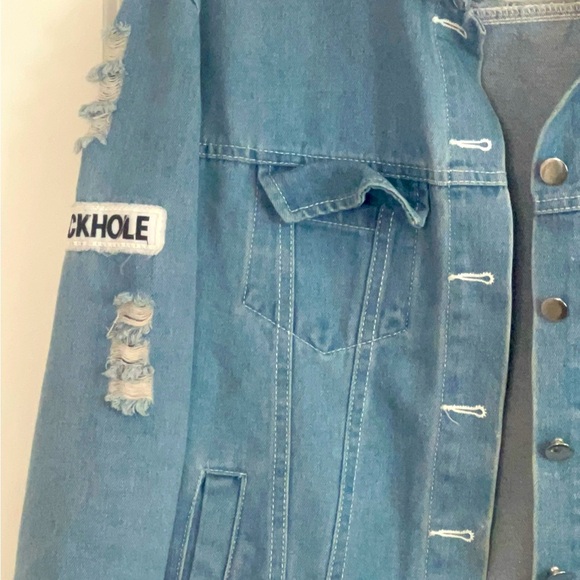 Aieryiyi - Blackhole Distressed‎ Denim Jacket - Picture 2 of 7